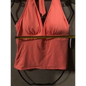 Sonnet Shores Womens Swim Wear Tankini Tie Strap Top Coral size 10 Nylon/Spandex
